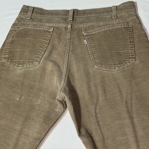 Vintage 90s Levi's Corduroy Pants Men's 33x30 Brown Tan 90s USA Made White Tab